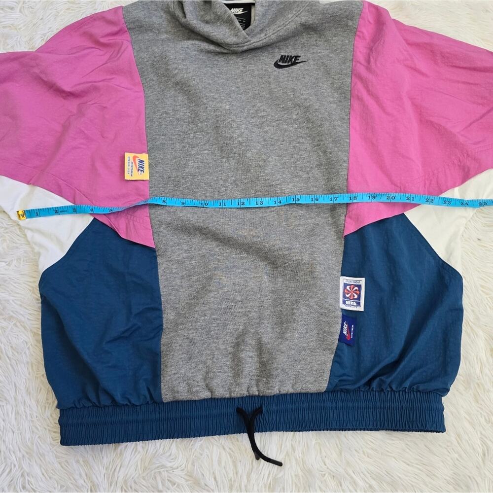 Vintage Style Retro 90s Nike Colorblock Icon Clash Hoodie SZ XS - Picture 11 of 15